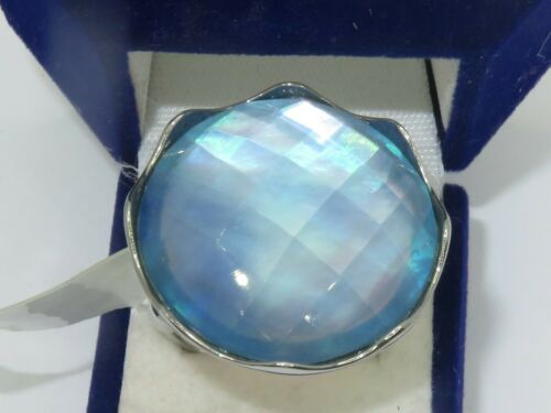 Jewellery Kingdom Ladies Statement Crystal Cocktail Big New Classy Ring (Sea Blue) Secondary image
