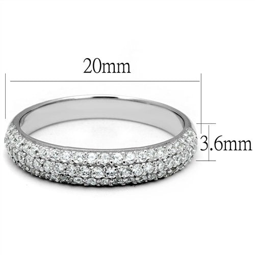 Jewellery Kingdom Ladies Sterling Eternity Wedding Thumb Band 3.6mm Handmade Ring (Silver) - Rings - British D'sire