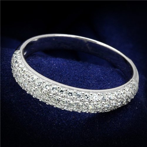 Jewellery Kingdom Ladies Sterling Eternity Wedding Thumb Band 3.4mm Handmade Ring (Silver) Secondary image