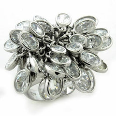 Jewellery Kingdom Ladies Sterling Silver Cocktail Stamped Charms Movable Ring - Jewelry Rings - British D'sire