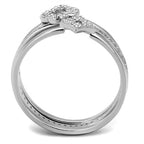 Jewellery Kingdom Ladies Sterling Silver Cz Engagement Wedding Band 3pcs Handmade Ring Set - Jewelry Rings - British D'sire
