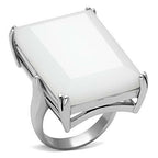 Jewellery Kingdom Ladies Sterling Silver Gemstone 2.2 Carat Emerald White Onyx Ring - Jewelry Rings - British D'sire