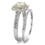 Jewellery Kingdom Ladies Sterling Silver Gold Cz Engagement Band 1.80ct 18kt Ring Set - Jewelry Rings - British D'sire