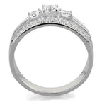 Jewellery Kingdom Ladies Sterling Silver Wedding Engagement Band Set Ring (Silver) - Engagement Rings - British D'sire