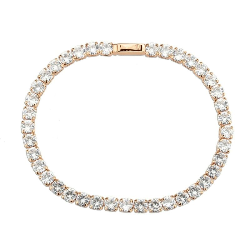 Jewellery Kingdom Ladies Tennis Cubic Zirconia 7inch Bracelet (Gold) Secondary image