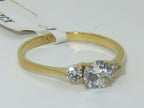 Jewellery Kingdom Ladies Three Stone Anniversary Past Present Fur Ring (Gold) - Jewelry Rings - British D'sire