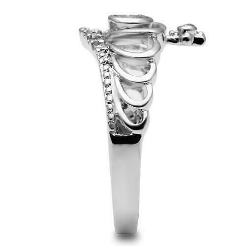Jewellery Kingdom Ladies Tiera Cubic Zirconia Silver Bezel Solitaire Cross Ring - Jewelry Rings - British D'sire Main image
