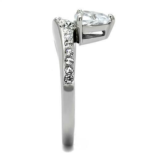 Jewellery Kingdom Ladies Trillion Cut Stainless Steel Cz Cubic Zirconia Pave Engagement Ring Jewellery Kingdom Ladies Trillion Cut Stainless Steel Cz Cubic Zirconia Pave Engagement Ring - Jewelry Rings - British D'sire