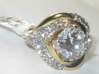 Jewellery Kingdom Ladies Two Tone 330 Carat Steel Swirl Dress Classy Realistic Ring (Gold) - Jewelry Rings - British D'sire
