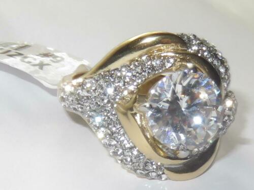 Jewellery Kingdom Ladies Two Tone 330 Carat Steel Swirl Dress Classy Realistic Ring (Gold) - Jewelry Rings - British D'sire