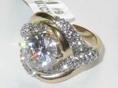 Jewellery Kingdom Ladies Two Tone 330 Carat Steel Swirl Dress Classy Realistic Ring (Gold) - Jewelry Rings - British D'sire