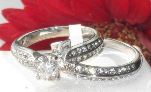 Jewellery Kingdom Ladies Wedding Engagement Band Set 1.5K Stainless Steel Ring Secondary image