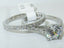 Jewellery Kingdom Ladies Wedding Engagement Band Set Sterling Silver 2pcs 2K Ring (Silver) - Rings - British D'sire