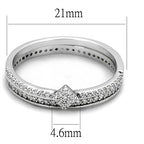 Jewellery Kingdom Ladies Wedding Engagement Set Band 2pcs Handmade Ring (Silver) - Engagement Rings - British D'sire