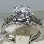 Jewellery Kingdom Ladies Wedding Engagement Set Simulated Diamonds 3k Stainless Steel Ring - Rings - British D'sire