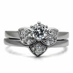 Jewellery Kingdom Ladies Wedding Engagement Solitaire Set Cz Stainless Steel Ring - Rings - British D'sire