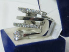 Jewellery Kingdom Ladies Wide Band Solitaire Ring (Silver) - Rings - British D'sire