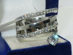 Jewellery Kingdom Ladies Wide Band Solitaire Ring (Silver) - Rings - British D'sire