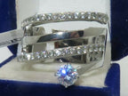 Jewellery Kingdom Ladies Wide Band Solitaire Ring (Silver) - Rings - British D'sire