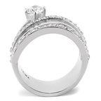 Jewellery Kingdom Ladies Wide Band Solitaire Ring (Silver) - Rings - British D'sire