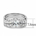 Jewellery Kingdom Ladies Wishbone Engagement Wedding Band Ring Set (Silver) - Engagement Rings - British D'sire