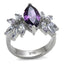 Jewellery Kingdom Marquise Amethyst Purple Stainless Steel Ring (Silver) - Jewelry Rings - British D'sire