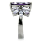 Jewellery Kingdom Marquise Amethyst Purple Stainless Steel Ring (Silver) - Jewelry Rings - British D'sire