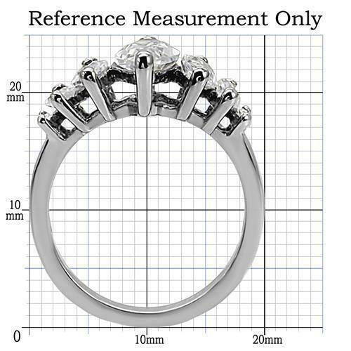 Jewellery Kingdom Marquise Ladies Cubic Zirconia Anniversary Ring (Silver) - Jewelry Rings - British D'sire