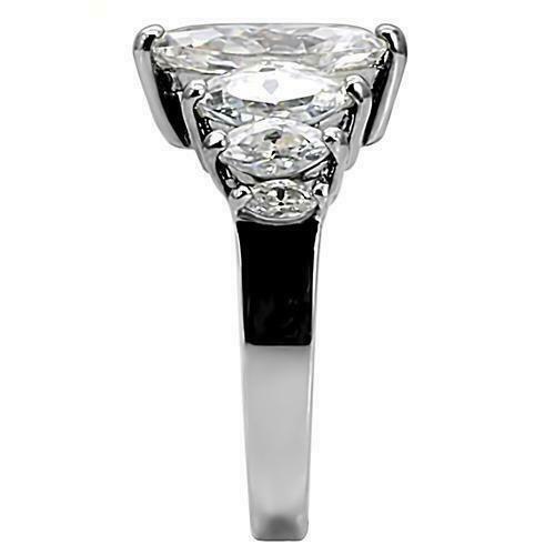 Jewellery Kingdom Marquise Ladies Cubic Zirconia Anniversary Ring (Silver) - Jewelry Rings - British D'sire