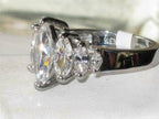 Jewellery Kingdom Marquise Ladies Cubic Zirconia Anniversary Ring (Silver) - Jewelry Rings - British D'sire