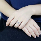 Jewellery Kingdom Marquise Sapphire Blue Cubic Zirconia Dress Stainless Steel Band Ring - Jewelry Rings - British D'sire
