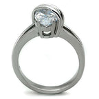 Jewellery Kingdom Marquise Solitaire Simulated Diamond Engagement Stainless Steel Ring - Jewelry Rings - British D'sire