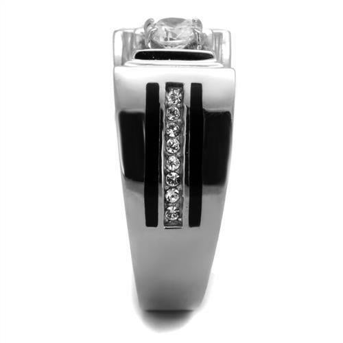 Jewellery Kingdom Mens 1 Carat Signet Pinky Stainless Steel Cz Silver Ring - Jewelry Rings - British D'sire