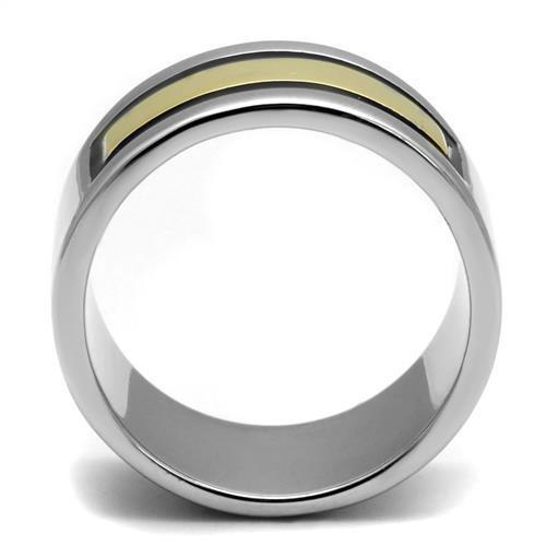 Jewellery Kingdom Mens 12mm Band Stainless Steel Onyx Wedding Thumb Signer Pinky Ring (Gold) - Jewelry Rings - British D'sire