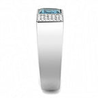 Jewellery Kingdom Mens Blue Topaz Pinky Signet 3 Carat Ring (Silver) - Rings - British D'sire