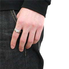 Jewellery Kingdom Mens Blue Topaz Pinky Signet 3 Carat Ring (Silver) - Rings - British D'sire