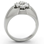 Jewellery Kingdom Mens Cluster Pinky Signet Stainless Steel Ring (Silver) - Rings - British D'sire