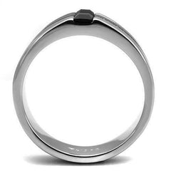 Jewellery Kingdom Mens Cross Band 8.9mm Signet Pinky Thumb Square Stainless Steel Ring (Black) - Jewelry Rings - British D'sire