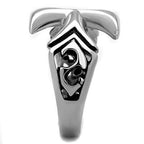 Jewellery Kingdom Mens Cross No Stone Pinky Signet Bike Gothic Stainless Steel Ring (Silver) - Jewelry Rings - British D'sire