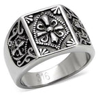 Jewellery Kingdom Mens Cross Ring Stainless Steel Pinky Signet No Stone Handmade Mans - Jewelry Rings - British D'sire