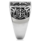 Jewellery Kingdom Mens Cross Ring Stainless Steel Pinky Signet No Stone Handmade Mans - Jewelry Rings - British D'sire