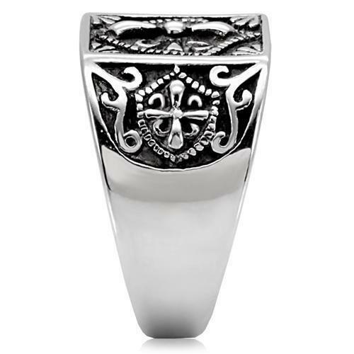Jewellery Kingdom Mens Cross Ring Stainless Steel Pinky Signet No Stone Handmade Mans - Jewelry Rings - British D'sire