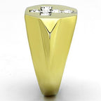 Jewellery Kingdom Mens Cross Signet Pinky Cubic Zirconia 1 Carat Ring (Gold) - Jewelry Rings - British D'sire