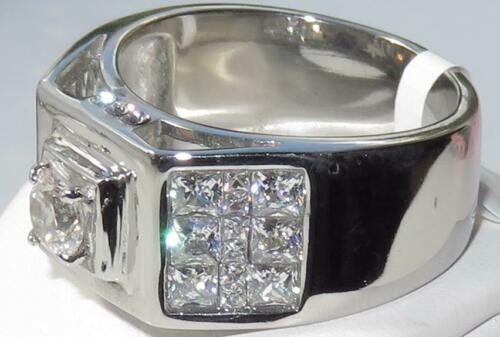 Jewellery Kingdom Mens Cz Stainless Steel Princess Cut Solitaire Pinky Signet Ring (Silver) Secondary image