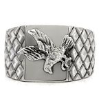 Jewellery Kingdom Mens Eagle Ring Signet Pinky Silver Stainless Steel No Stone No Tarnish - Jewelry Rings - British D'sire