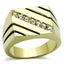 Jewellery Kingdom Mens Gold Cz 18kt Signet Pinky Classic Square Steel Ring - Jewelry Rings - British D'sire