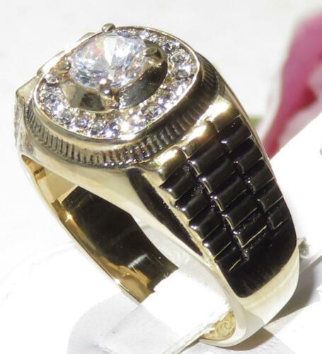 Jewellery Kingdom Mens Gold Signet Pinky Steel 7 Carat Solitaire Accents Ring Secondary image