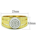 Jewellery Kingdom Mens Gold Signet Pinky Sterling Silver 18kt Stamped Clear Ring - Jewelry Rings - British D'sire