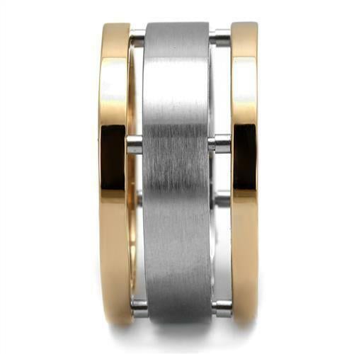 Jewellery Kingdom Mens Handmade Wedding Thumb Screw Band 12mm Ring (Gold) - Rings - British D'sire