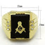 Jewellery Kingdom Mens Masonic Gold Ring Military Agate Black Signet Emerald Cut Handmade - Jewelry Rings - British D'sire